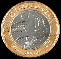 Moeda de 25 anos do Plano Real