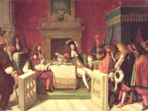Molière ceando com Luis XIV, obra de Auguste Ingres