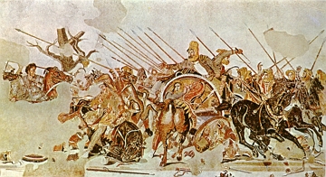 Pintura do Mosaico de Alexandre, o grande