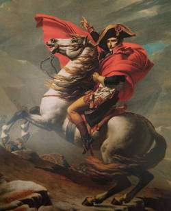 Napoleão Bonaparte montado num cavalo