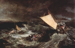 Naufrágio, obra do pintor romântico inglês William Turner