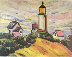 O farol (1915), obra do período expressionista de Anita Malfatti 