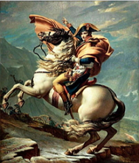 Napoleão no Passo de São Bernardo, 1801, de Jacques Louis David