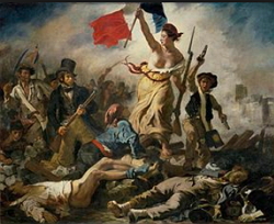 A Liberdade guiando o povo, obra de Eug&egrave;ne Delacroix