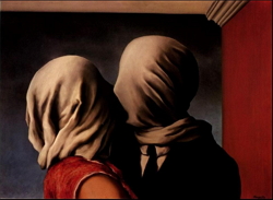 Os Amantes (1928), obra da fase Surrealista de René Magritte