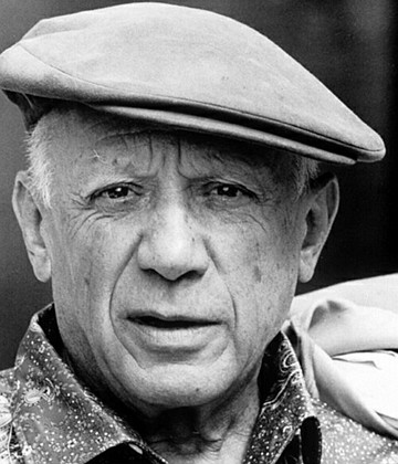 Foto de rosto de Pablo Picasso