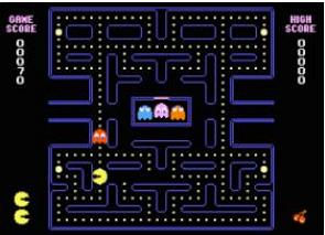 Tela do game Pac-Man da Atari