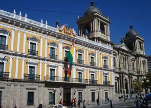 Palacio Quemado, em La Paz, sede do Poder Executivo da Bolívia.