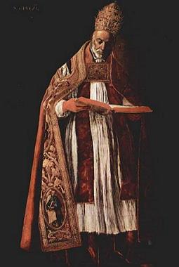 Pintura retratando o papa Gregório I lendo a Bíblia