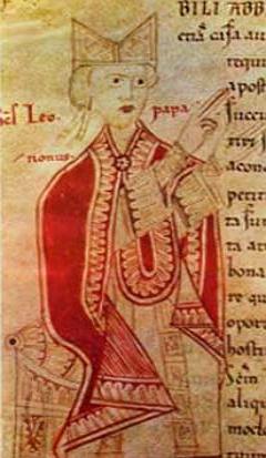 Papa Leão IX Pintura medieval mostrando o Papa Leão IX