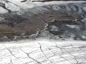 Imagem de permafrost na região do Ártico