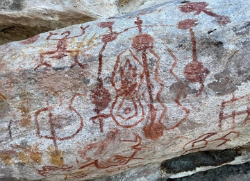 Pinturas rupestres em s&iacute;tio arqueol&oacute;gico de Monte Alegre (Par&aacute;)