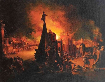 A queda de Troia, obra de Johann G. Trautmann 