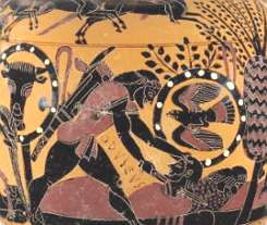 Pintura em &acirc;nfora grega, 540 a.C.