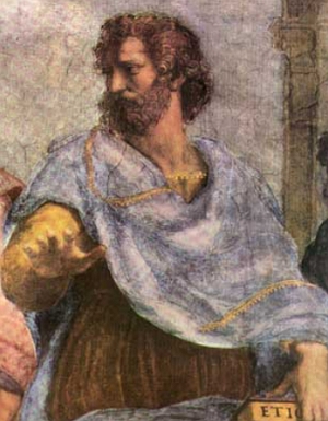 Pintura retratando o fil&oacute;sofo grego Arist&oacute;teles