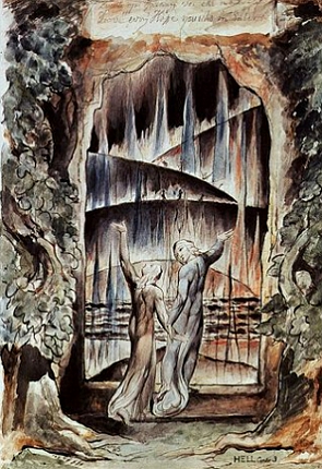 Pintura Dante e Virg&iacute;lio de William Blake
