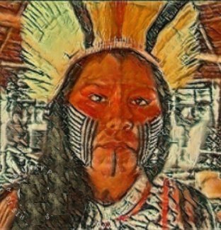 Pintura representando uma &iacute;ndia brasileira