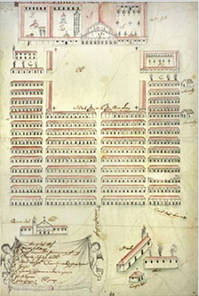 Planta da redu&ccedil;&atilde;o jesu&iacute;tica de S&atilde;o Miguel Arcanjo (sul do Brasil)