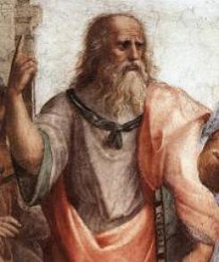 Pintura retratando Platão