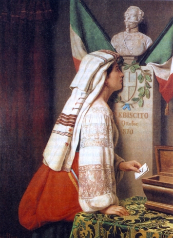 Ilustra&ccedil;&atilde;o sobre o Plebiscito de Roma em 1870