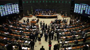 Foto do Plenário da Câmara dos Deputados do Brasil
