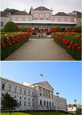 Palácio Nacional de Belém e Palácio de São Bento em Portugal