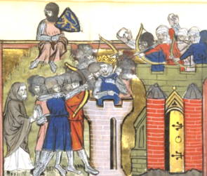 Cruzados cercando Jerusal&eacute;m em 1099