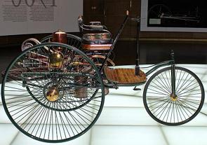 Foto do primeiro autom&oacute;vel de Karl Benz