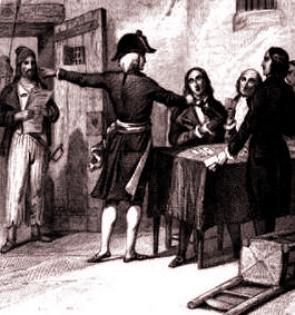 Ilustra&ccedil;&atilde;o mostrando a pris&atilde;o de um girondino