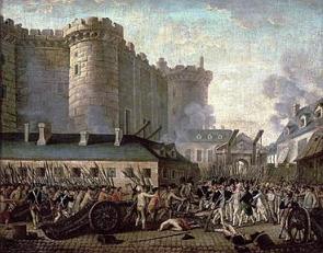 Queda da Bastilha em 14 de julho de 1789.
