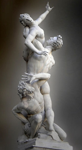 Escultura O rapto de uma Mulher sabina