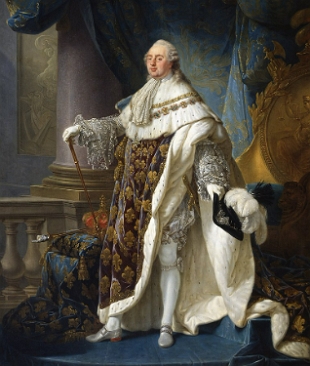 Retrato pintado do rei Luis XVI da Fran&ccedil;a