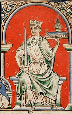 Pintura medieval mostrando o rei Ricardo Cora&ccedil;&atilde;o de Le&atilde;o