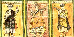 Imagem de três reis visigodos