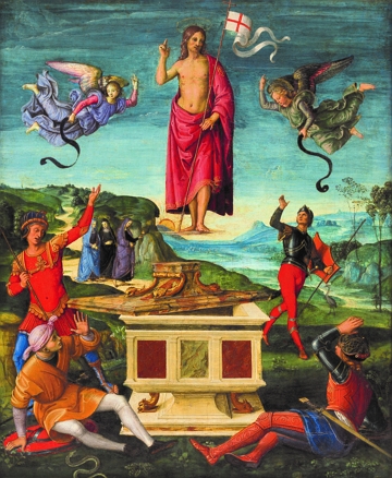Ressurrei&ccedil;&atilde;o de Cristo, pintura de Rafael Sanzio