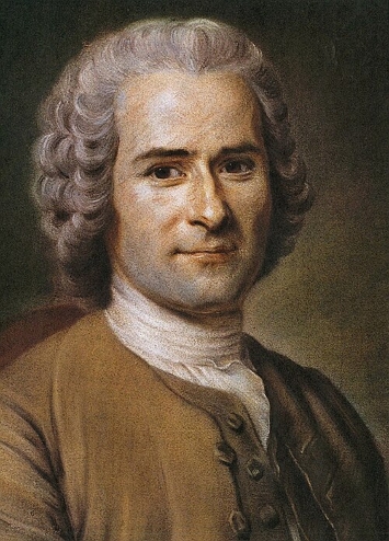 Retrato pintado de Rousseau