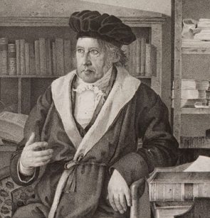 Retrato em litografia de Hegel