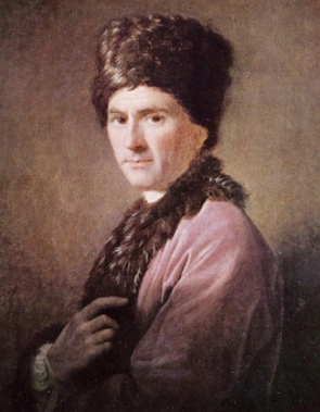 Retrato pintado de Rousseau