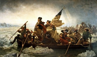 Pintura retratando a Revolução Americana de 1776