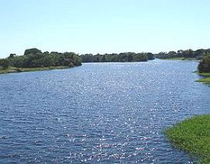 Foto do rio Guapor&eacute; em Rond&ocirc;nia