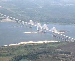 Vista a&eacute;rea do rio Orinoco na Venezuela