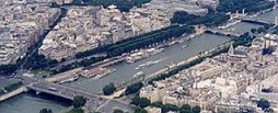 Imagem aérea do rio Sena na França