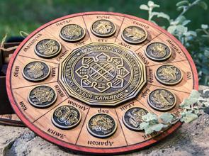 Roda com os signos do zod&iacute;aco