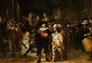 Pintura Ronda Noturna de Rembrandt