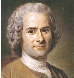 Retrato do filósofo Jean-Jacques Rousseau
