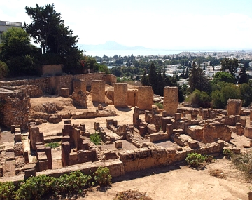Foto do s&iacute;tio arqueol&oacute;gico de Cartago
