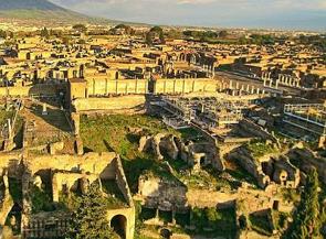 Ru&iacute;nas da cidade romana de Pompeia