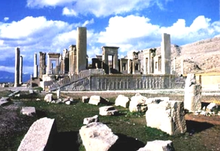 Ru&iacute;nas da cidade persa de Pers&eacute;polis