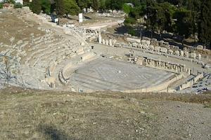 Foto das ru&iacute;nas do Teatro de Dion&iacute;sio