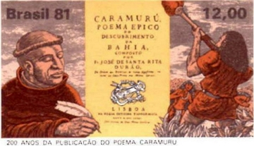 Selo em comemora&ccedil;&atilde;o aos 200 anos da obra Caramuru